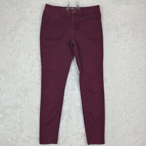 So Authentic American Heritage Womens Jeans Jeggings Burgundy Mid Rise Juniors 7